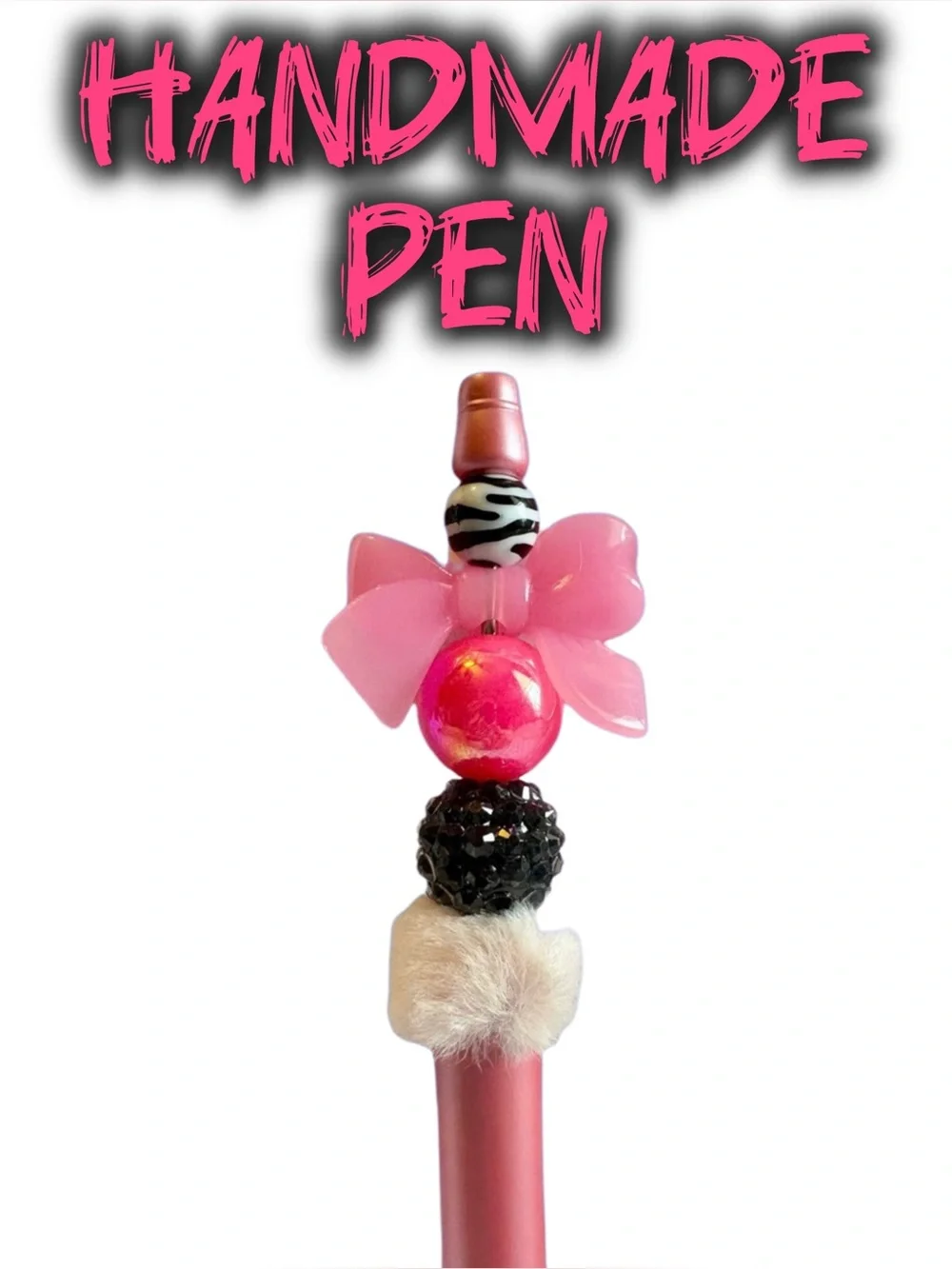 Pretty Pink Bow - Custom Ink Pen